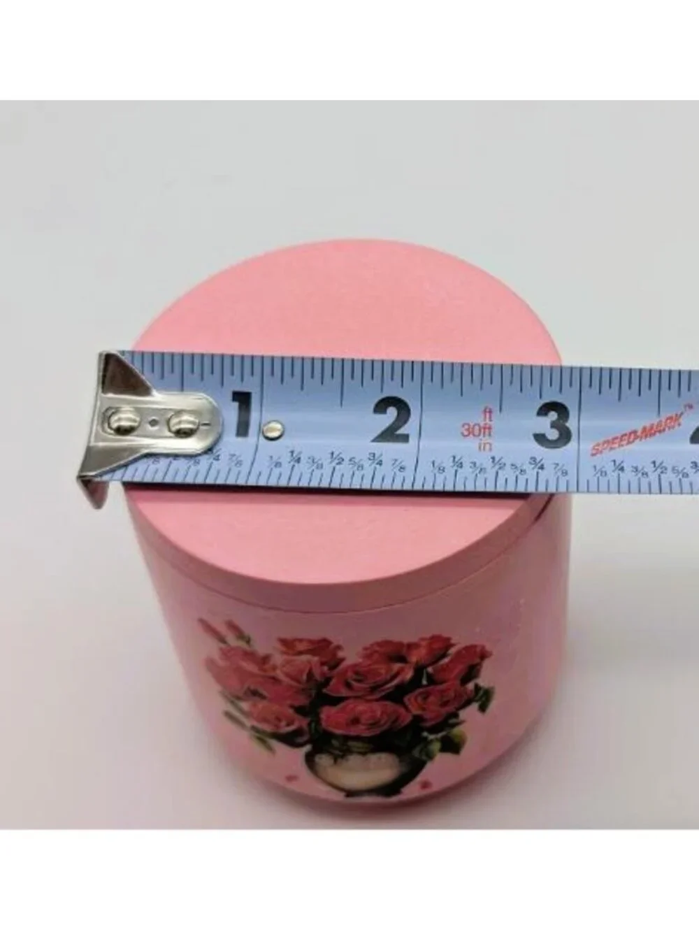 Handcrafted Eco Resin Pink Floral Lidded Trinket Jar with Roses
